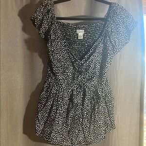 Jones New York Black and White Women's Top
